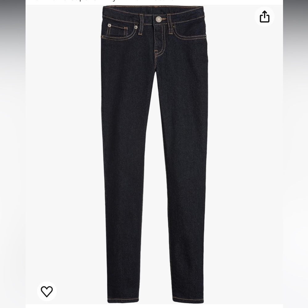 Gap Kids Girls Super Skinny Jeans Mid-rise Dark Indigo - 14 yr